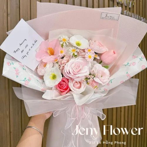 Bó Sáp Phối Nhỏ Hồng: Món Quà Tinh Tế & Vẻ Đẹp Vĩnh Cửu Cho Mọi Dịp