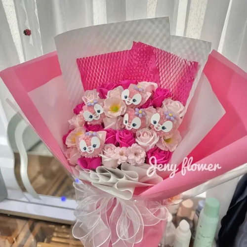 Bó Sáp Tiker Gấu Hồng – Món Quà Vĩnh Cửu Khắc Ghi Từng Khoảnh Khắc Yêu Thương